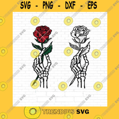 Skull SVG Rose Skull Svg Skull With Flower Svg Skull Svg Skull Biting ...