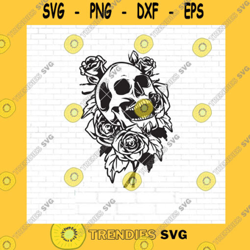 Skull SVG Skull Svg File Flower Skull Svg Skull Clipart Floral Skull Svg Skull Flower Svg Skull Roses Svg Sugar Skull Svg Skull Cut File