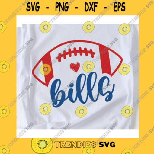 Sport SVG Bills Football Svg Cricut Svg SilhouetteFootball ShirtFootball Mom SvgBills College TeamBills SvgBills Football Team Svg Heart Svg