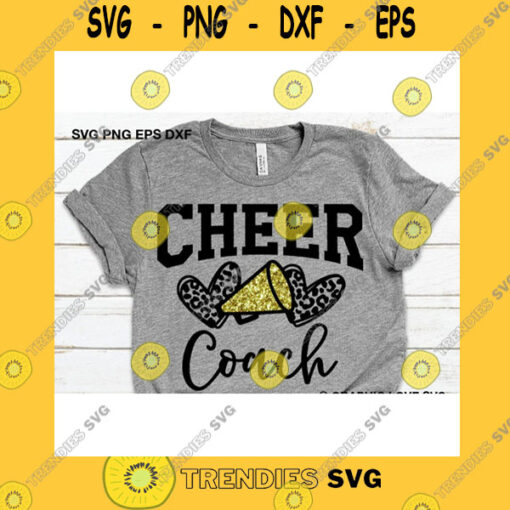 Sport SVG Cheer Coach Svg Leopard Glitter Cheerleader Svg Leopard Print Heart Svg Cheer Group Shirts Svg Basketball Football Iron On Png