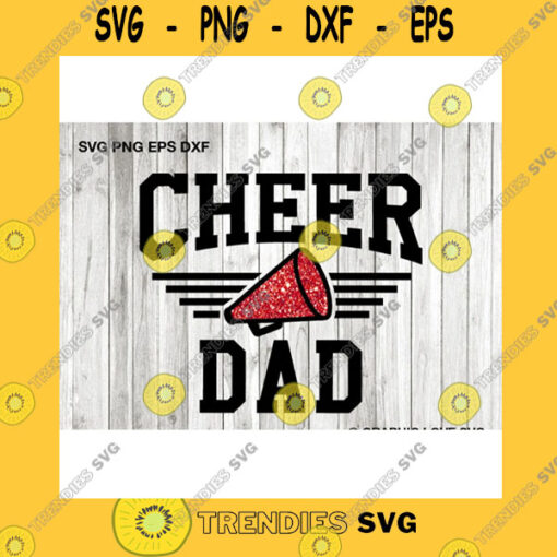 Sport SVG Cheer Dad Svg Cheerleader Glitter Red Svg Cheer Group Shirts Svg Team Spirit Football Basketball Baseball Cheer Dad Shirt Iron On Png