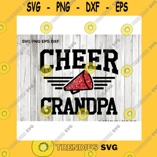 Sport SVG Cheer Grandpa Svg Cheerleader Glitter Red Svg Cheer Group Shirts Svg Team Spirit Football Basketball Baseball Cheer Grandpa Iron On Png