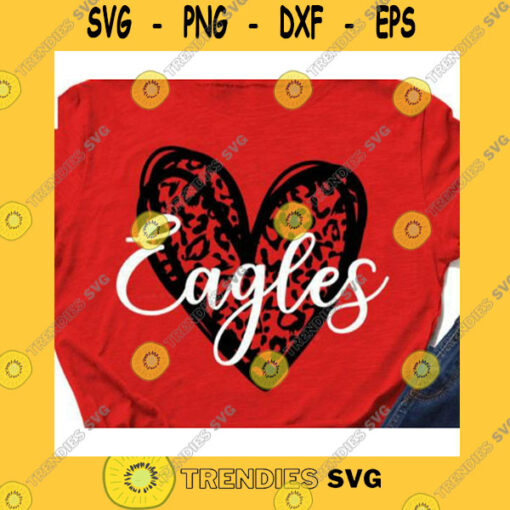 Sport SVG Eagles Mascot Svg Love Eagles Svg Football Svg Cricut Eagles Fan SvgLeopard Heart Eagles SvgDigital DownloadSport Team SvgBasketball