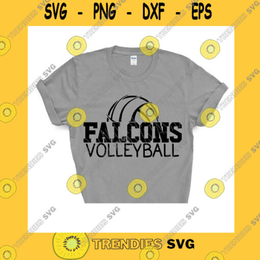 Sport SVG Falcons Volleyball Mascot Svg Digital Cut File Png