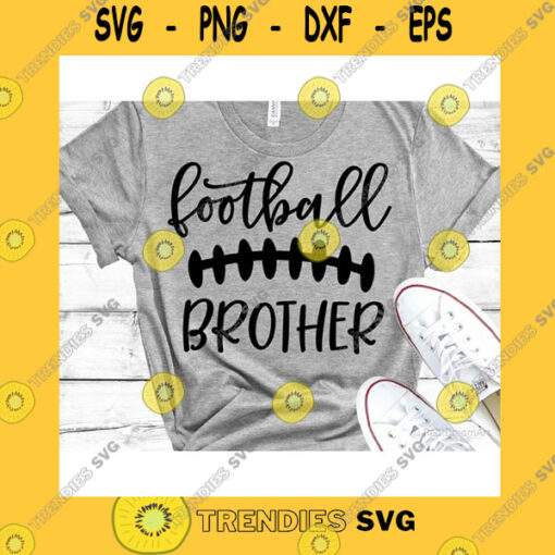 Sport SVG Football Brother Svg Football Svg Little Brother Biggest Fan Kids Football Game Day Shirt Football Seams Svg File For Cricut Png
