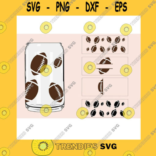 Sport SVG Football Glass Wrap Svg Png Can Glass Wrap Football Glass Wrap Svg 16Oz Full Wrap Svg Can Glass Svg Iced Coffee Glass Wrap Svg Png