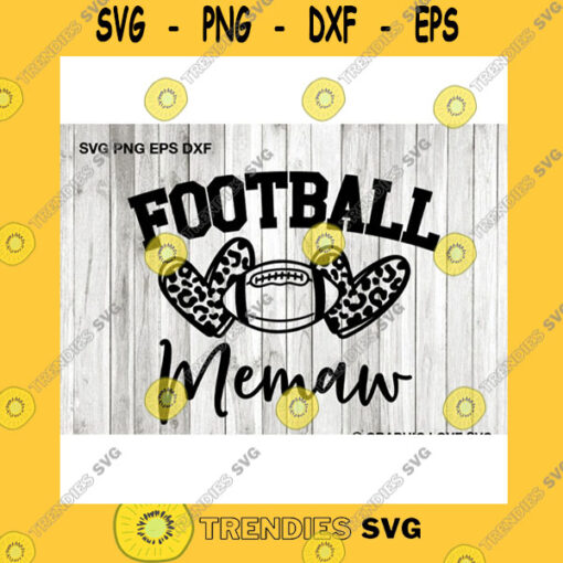 Sport SVG Football Memaw Svg Leopard Heart Svg Leopard Print Svg Football Memaw Shirt Svg Football Memaw Iron On Png Love Football Dxf Cricut