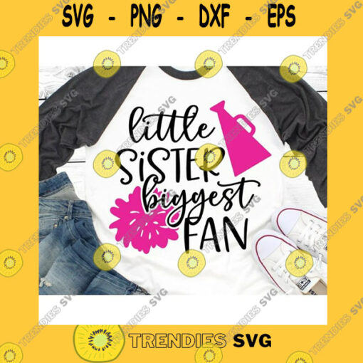 Sport SVG Football Sister Svg Cheer Sister Svg Little Sister Biggest Fan Svg Funny Girl Football Shirt Svg Brother Svg Files For Cricut Png