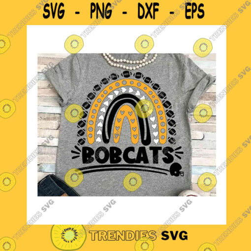 Sport SVG Football Svg Dxf Jpeg Silhouette Cameo Cricut Printable Football Iron On Bobcats Sign Football Rainbow Svg Helmet Cats Cheerleader Cute Fun