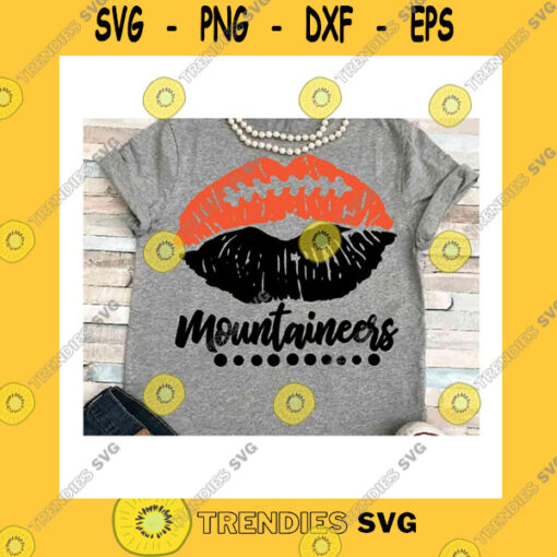 Sport SVG Football Svg Dxf Jpeg Silhouette Cameo Cricut Printable Football Iron On Mountaineers Sign Mom Lips Football Lipstick Lips Cheerleader Mimi
