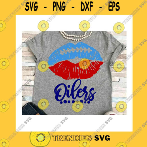 Sport SVG Football Svg Dxf Jpeg Silhouette Cameo Cricut Printable Football Iron On Oilers Lips Spirit Shirt Lipstick Group Matching Lips Oilers Sign