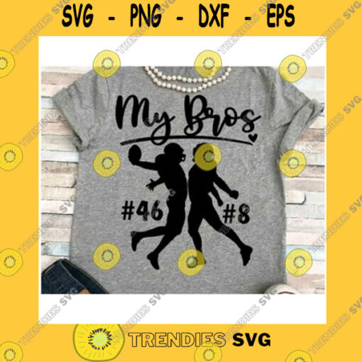 Sport SVG Football Svg Dxf Jpeg Silhouette Cameo Cricut Printable Football Iron On Sister Sign My Brothers Football Two Players Group Two On Team