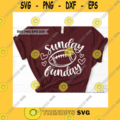 Sport SVG Funny Game Day Sunday Football Funday Svg Football Mom Svg Football Sis Svg Cute Game Day Football Shirt Iron On Png Dxf Cricut