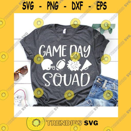 Sport SVG Game Day Squad Svg Funny Football Svg Mom Football Svg Football Family Shirt Svg Girl Cheer Game Day Svg Cut Files For Cricut Png