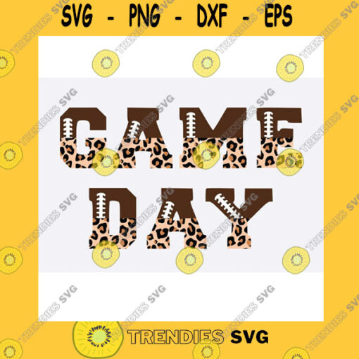 Sport SVG Game Day Svg Png Half Leopard Cheetah Print Game Day Svg Png Game Day Football Svg Png Football Svg Football Mom Svg Game Day Svg Bundl