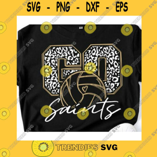 Sport SVG Go Saints Svg Volleyball Svg Cameo Cricut Mama Svg Saints Svg CheerleaderIron On Go Saints Leopard Svg Love Saints Svg Heart Svg