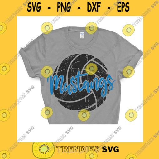 Sport SVG Mustangs Volleyball Mascot Svg Digital Cut File Png