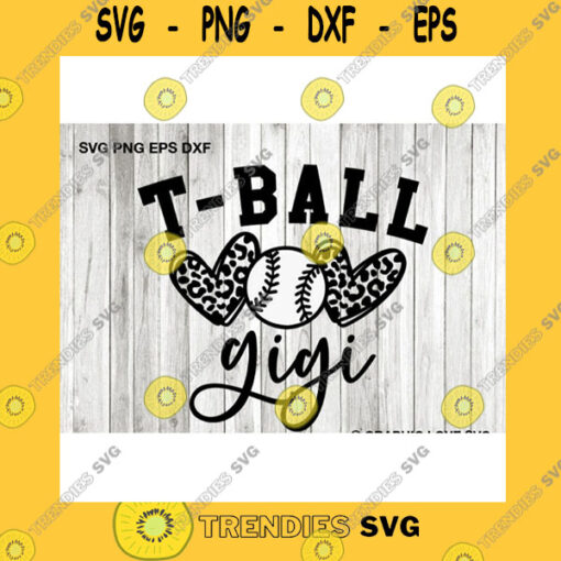 Sport SVG T Ball Gigi Svg Leopard Heart Svg Leopard Print Svg Sports Svg T Ball Gigi Shirt Svg Love Tee Ball Iron On Png Tball Gigi Cricut