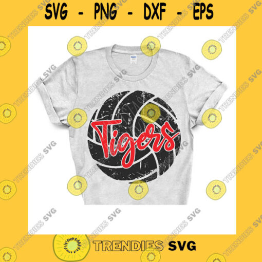 Sport SVG Tigers Volleyball Mascot Svg Digital Cut File Png