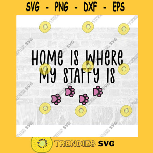Staffy SVGStaffordshire Bull Terrier SVG Dog Breed Svg Paw Print Svg Commercial Use Svg Dog Breed Stickers Svg