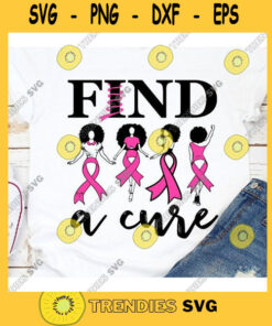 Survivor svg Pink Ribbon svg Find a cure African American africa png dxf eps jpeg png black cancer svg breast cancer svg woman svg