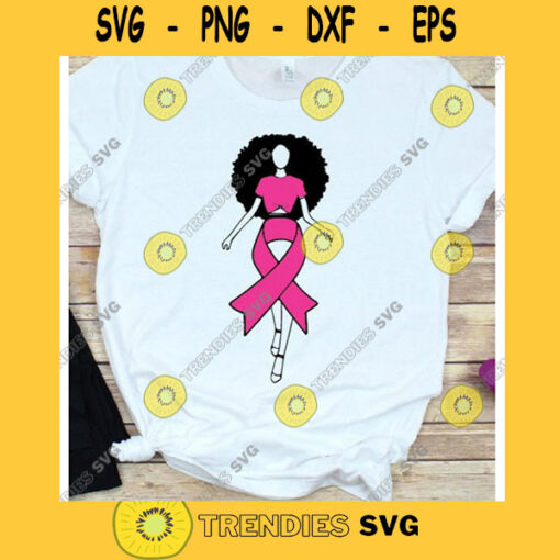 Survivor svg Pink Ribbon svg Queen clipart African American africa png dxf eps jpeg png black cancer svg breast cancer svg woman svg