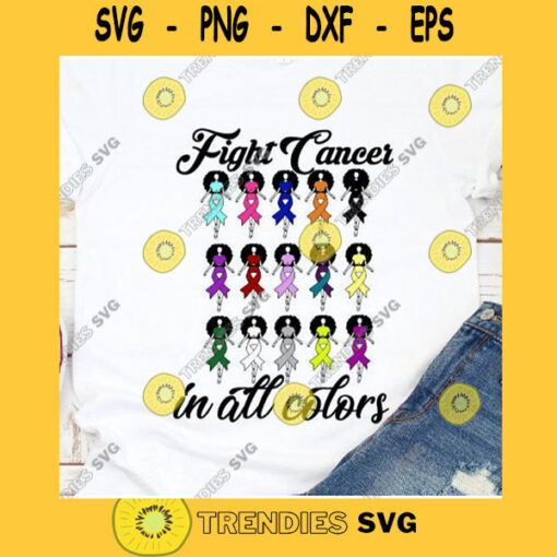 Survivor svg Queen clipart African American africa png dxf eps jpeg png black cancer svgMulticolor Ribbon All Cancer Awareness Cutting