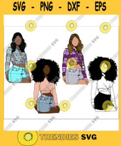 Woman Bundle svg Afro queen Black woman svg black girl svg black queen thick women svg curvy svg thick girls checkered shirt