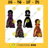 Woman Bundle svg Black woman clipart avatar Ankara multi color fashion graphics sublimation boss afro Multicolor African Fabric