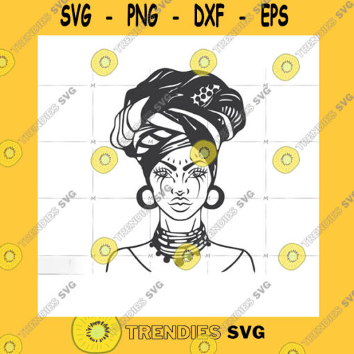 Woman SVG African Woman With Turban