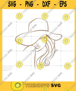 Woman SVG Girl With Hat Girl Hat PNG Cut File SVG, PNG, Silhouette, Digital Files, Cut Files For Cricut