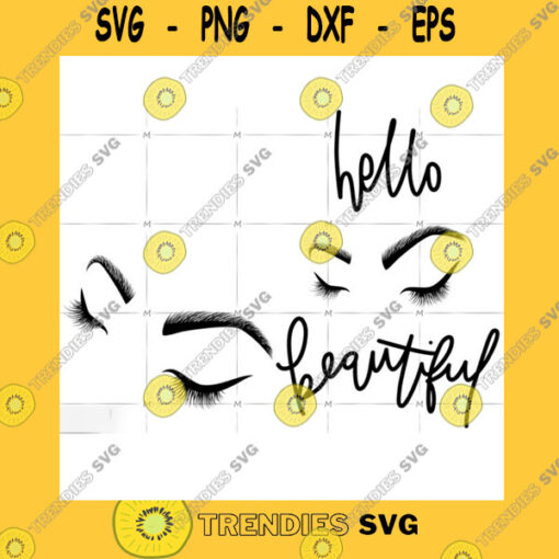 Woman SVG Hello Beautiful Eyes