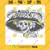 Woman SVG Woman Skull With Vintage Hat