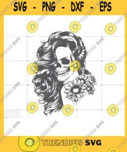 Woman SVG Woman Sugar Skull Woman PNG Cut File SVG, PNG, Silhouette, Digital Files, Cut Files For Cricut