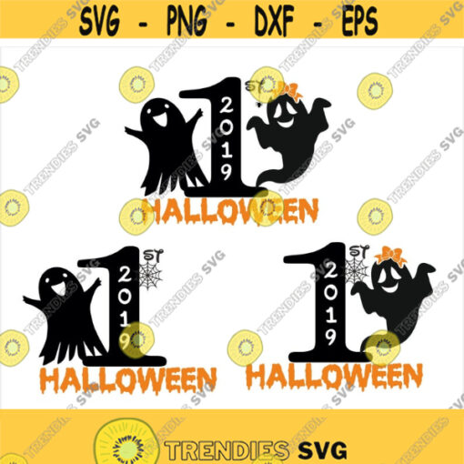 1 St Halloween SVG Ghost Halloween SVG 2019 Ghost Svg Halloween SVG Cricut Files Silhouette Files Design 347