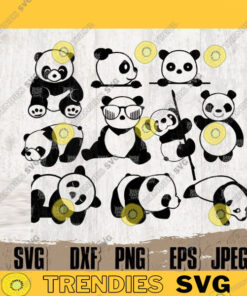 10 Panda Bundle Digital Downloads Panda Bundle Svg Panda Clipart Panda Svg Panda Stencil Panda Png Panda Animal svg Panda Cut files copy