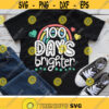 100 Days Brighter Svg Rainbow Svg 100th Day of School Svg Dxf Eps Png Girls Svg 100 Days Shirt Svg Students Sayings Silhouette Cricut Design 1378 .jpg