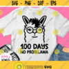 100 Days No ProbLlama svg 100 Days of School Svg Easy Cut Design Smart Llama with Glasses for Boy Girl Cricut Silhouette Heat Press Design 361
