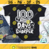 100 Days Sharper Svg 100 Days of School Svg School Shirt Design Kids Svg Dxf Eps Png Teacher Cut File Pencil Clipart Silhouette Cricut Design 1911 .jpg
