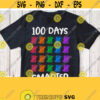 100 Days Smarter Svg 100 Days Of School Shirt Svg Cut File With Colored Crayons Cricut Design for Black T shirt Iron on Image Png Pdf Jpg Design 6
