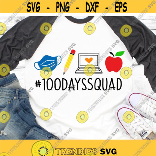 100 Days of School Svg Online School Svg Kids Virtual School Svg 100th Day Shirt Svg Teacher Svg Funny Svg Files for Cricut Png