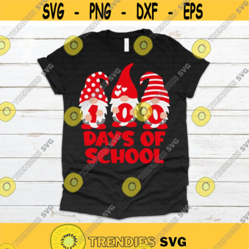 100 Days of School svg Gnomes svg Three Gnomes svg Gnome svg School svg dxf png School Shirt Design Cut File Cricut Silhouette Design 848.jpg