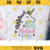 100 Magical Days Svg Unicorn 100 Days of School Svg Unicorn Head Face Girl 100 Days of School T Shirt SVG DXF Cut Files for Cricut copy