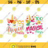 100 Magical Days of School Cuttable Reading Design SVG PNG DXF eps Designs Cameo File Silhouette Design 1348