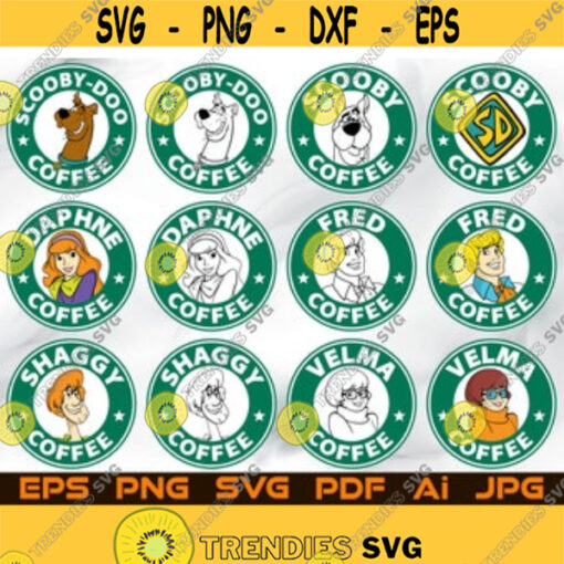 12 Scooby Doo Svg Starbucks Cup Cut Files For Cricut Design Space File Scooby Do Scooby Doo Png Clipart Print Cuttable Svg Digital Download Design 17.jpg