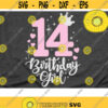 14 Birthday Svg 14th Birthday Girl Svg Number Fourteen Svg Crown Number Svg Design 255 .jpg
