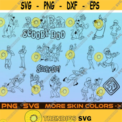 18 Scooby Do Svg Silhouette Big Bundle Silhouette Files For Cricut Design Space Cut File Digital Download Clipart Cartoon Gift For Children Design 32.jpg