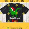 1st Christmas Svg Rawring First Christmas Svg Baby Boy Girl Dinosaur Santa Hat Design Printable Cuttable File for Cricut Silhouette Design 172 1
