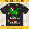 1st Christmas Svg Rawring First Christmas Svg Baby Boy Girl Dinosaur Santa Hat Design Printable Cuttable File for Cricut Silhouette Design 172