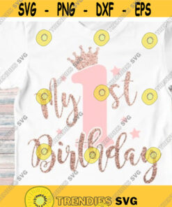 1st birthday SVG First birthday girl SVG Cricut cut files